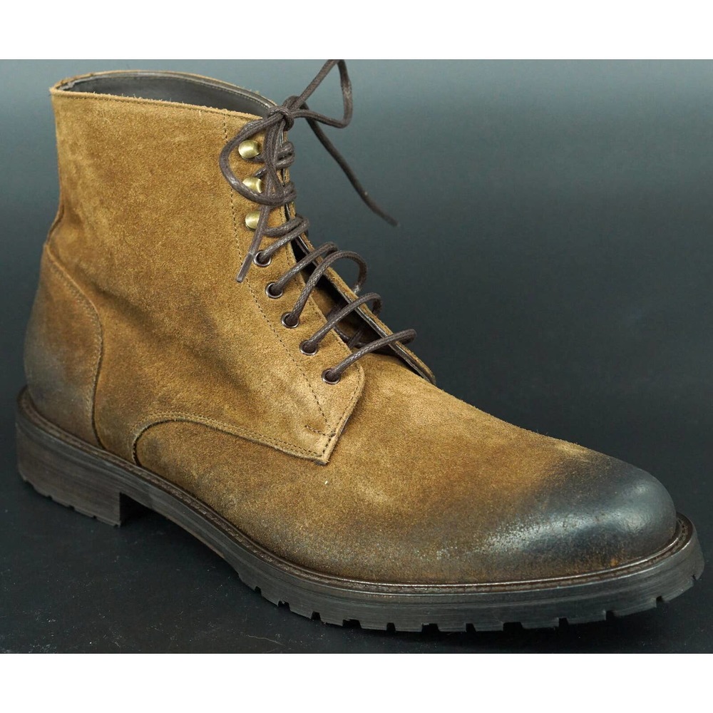 To Boot New York Henley Suede Hiking Ankle Boots Size 11.5 D Lace Up NIB Sigaro
